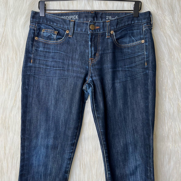 J.Crew Womens Toothpick Ankle Skinny Jeans Blue Pockets Dark Wash Mid Rise 29 - Picture 3 of 9